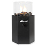 Wansa  Mini Glass Table Top Heater 600 Watt - Black
