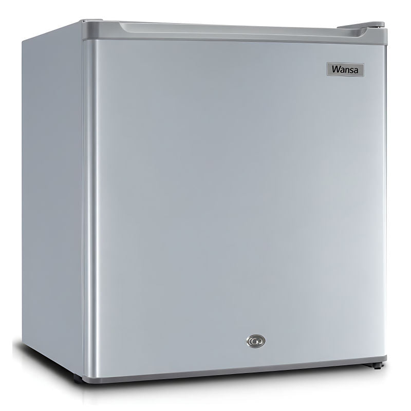 Wansa Mini Bar Refrigerator 1.6 CFT 46L – Compact Single-Door Mini Fridge (Silver)