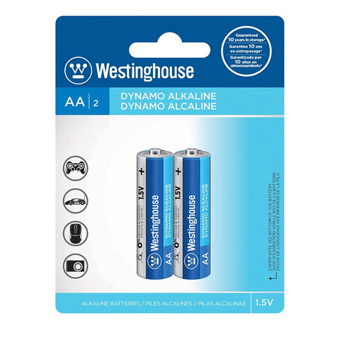 Westinghouse AA Dynamo Alkaline 1.5V Battery 2PCS