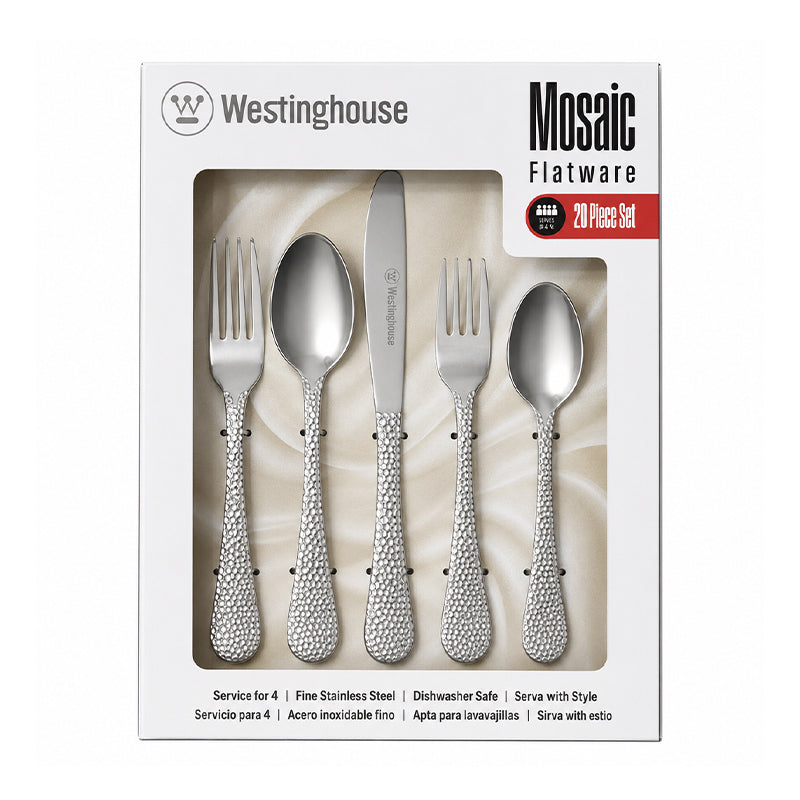 Westinghouse Mosaic Flatware 20 Piece Cutlery Set (WCCL0025020)