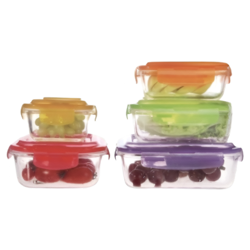 Westinghouse, Glass Storage Set, Multicolor Lids, Set of 5