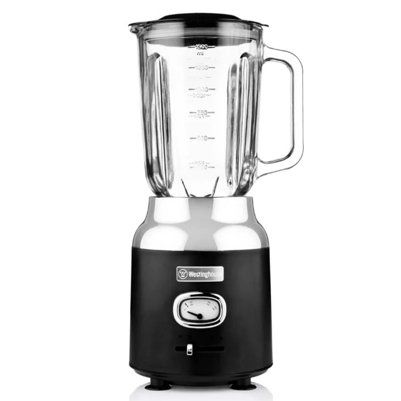 Westinghouse Retro Table Blender with 1.5L Glass Jar & 3-Speed Control (600W)
