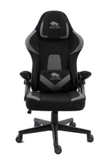 Black Bull Gaming Chair With Headrest Up & Down Slide Adjustable and Moveable Armrest, Woven Fabric ( Installation not included )
