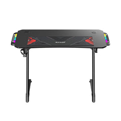 Be3ah Offer: Oartex Gaming Chair LD034 with Linkage Function Armrest & Retactable Footrest With Z5-1160 Carbon Fiber Gaming Table 110*60*75cm with RGB Light & MousePad ( Installation not included )
