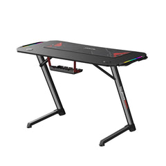 Be3ah Offer: Oartex Gaming Chair LD034 with Linkage Function Armrest & Retactable Footrest With Z5-1160 Carbon Fiber Gaming Table 110*60*75cm with RGB Light & MousePad ( Installation not included )
