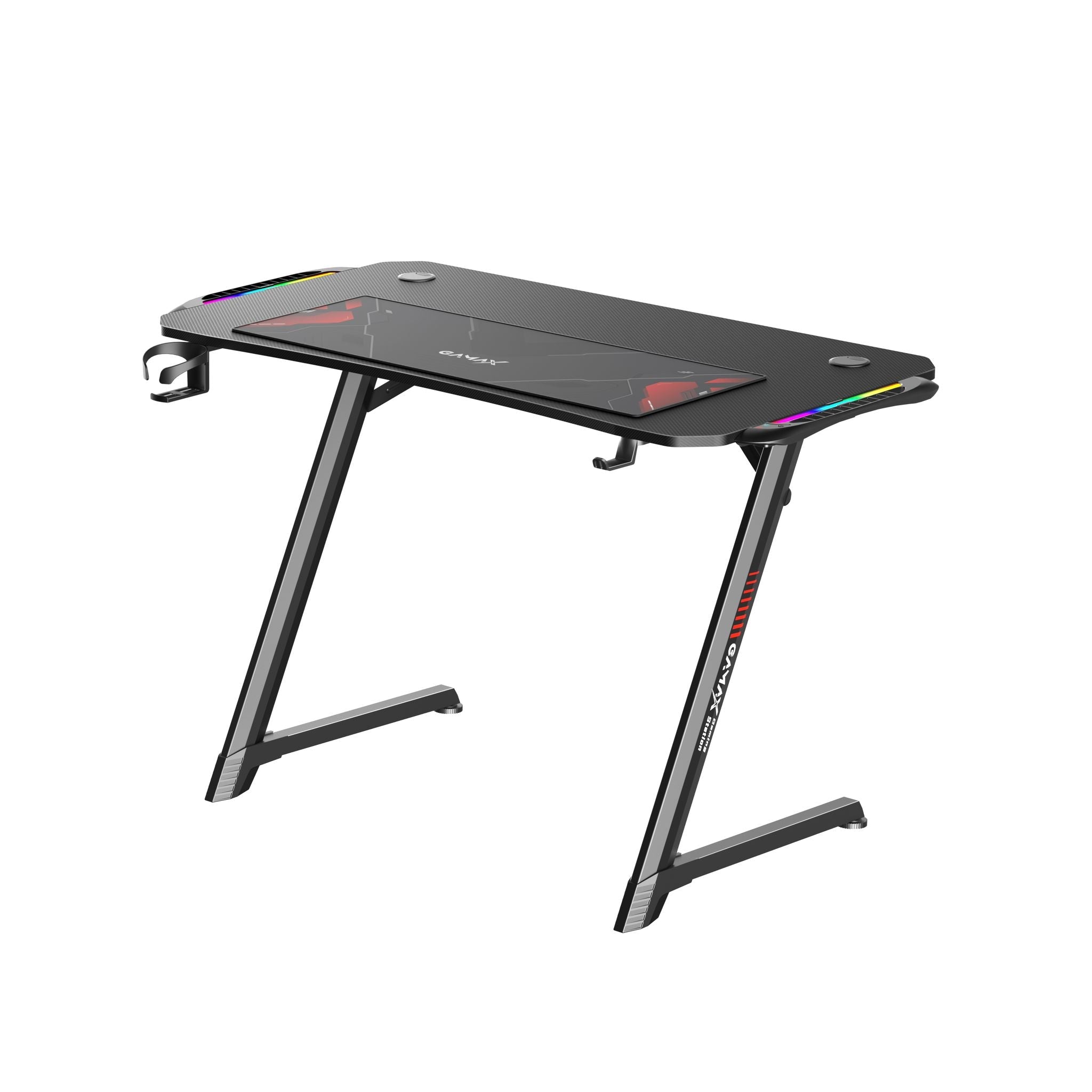 Setup Bundle:Pc Core i5-12400F,RTX 5060,16GB Sades Monitor 24",FHD,200Hz,0.5ms,HDMI 2.1,VA, Gaming Table 120*60*75cm with RGB Light with Gamax Gaming Chair Model 1-LT001L (White)