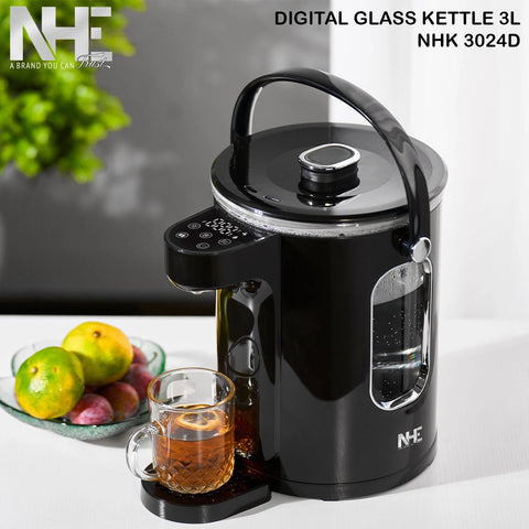 NHE Digital Glass Kettle 3L NHK 3024D