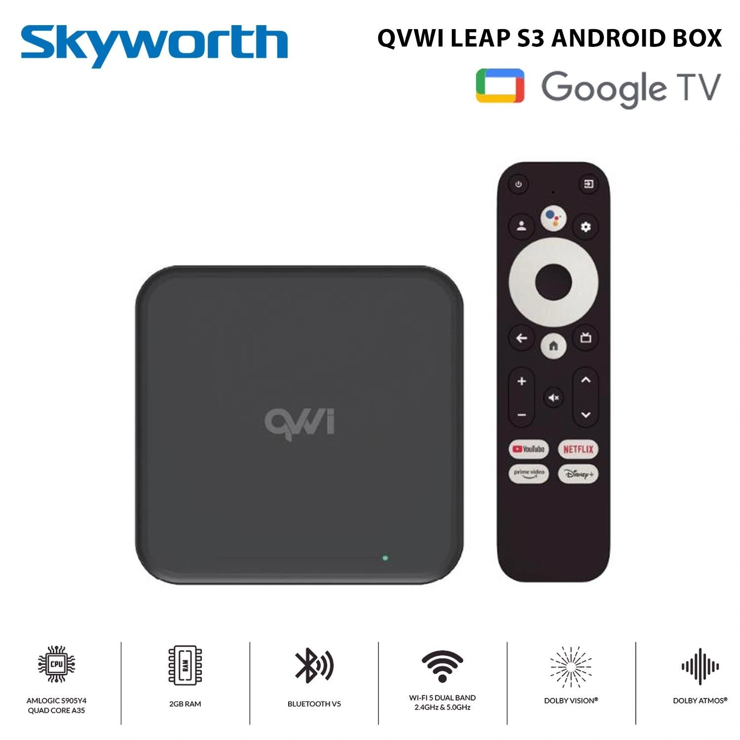 سكاي وورث جهاز أندرويد بوكس QVWI ليب إس 3 