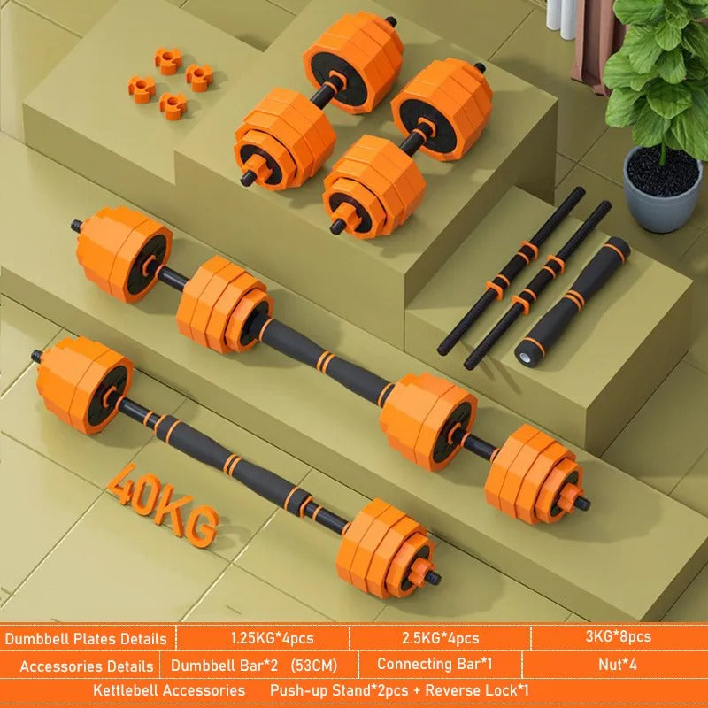 Be3ah Adjustable Dumbbell Fitness Equipment - 40 KGS-4 in 1