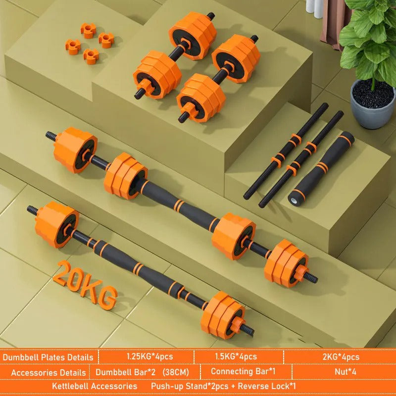 Be3ah Adjustable Dumbbell Fitness Equipment - 20 kg - 4 in 1