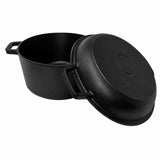 Westinghouse 5-Quart Pre-Seasoned Cast Iron Dutch Oven with 10.25-Inch Skillet Lid – Black
