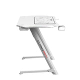 Gamax Z5-1160 (TD-03)_Carbon Fiber Gaming Table 110*60*75cm with RGB Light & MousePad - White