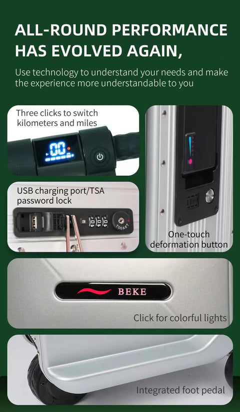BEKE, ES06 Smart Electric LCD Display Suitcase
