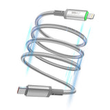WiWU, 27W Maglink Magnetic USB-C to Lightning Cable – Fast Charging, Nylon Braided