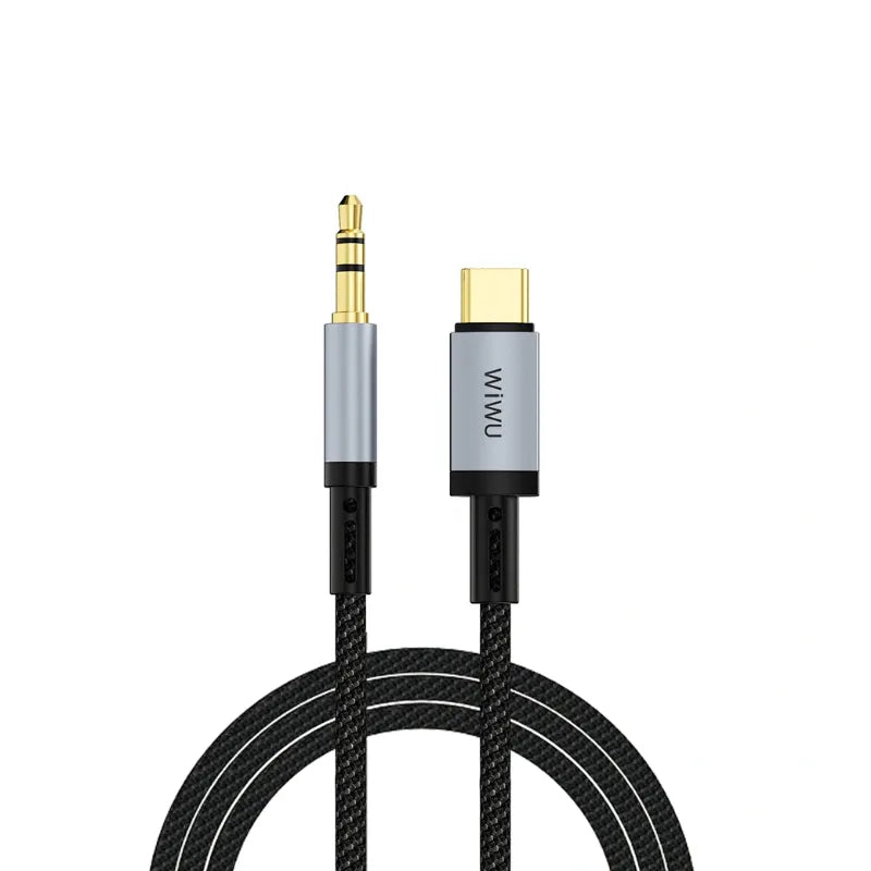 WiWU Legend USB-C to 3.5mm Audio Converter 1.5m – Hi-Fi DAC Lossless Sound Cable