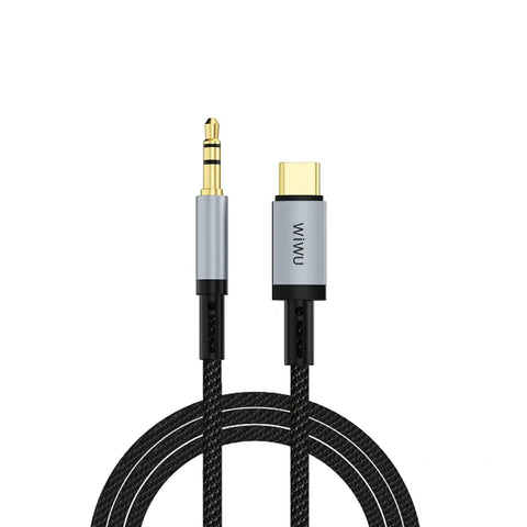 WiWU Legend USB-C to 3.5mm Audio Converter 1.5m – Hi-Fi DAC Lossless Sound Cable