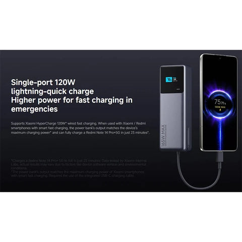 Xiaomi 165W Power Bank 10000mAh (Integrated Cable) GL
