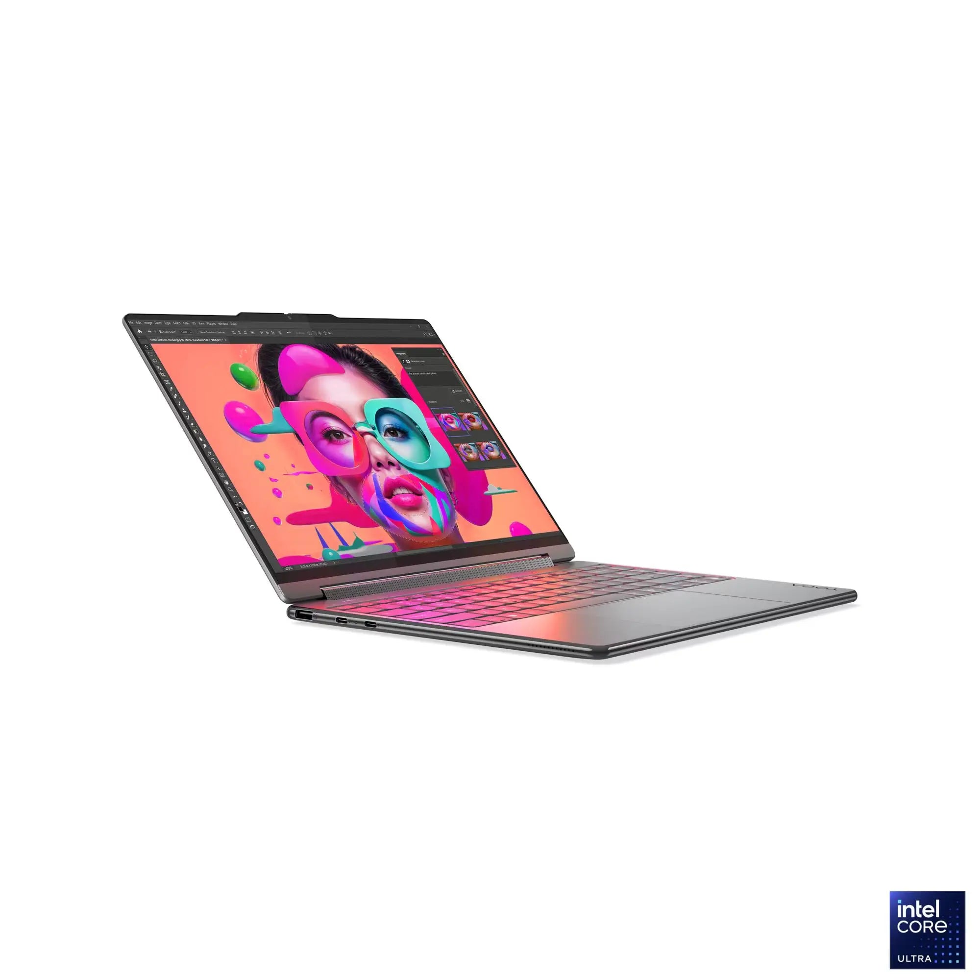 لينوفو لابتوب Yoga 9 2-in-1 14ILL10 بشاشة OLED لمس 14 بوصة 2.8K – معالج Intel Core Ultra 7 258V، رام 32 جيجا، هارد 1 تيرا، كرت شاشة Intel Arc 140V، نظام Windows 11 Home، لوحة مفاتيح بإضاءة خلفية عربي وإنجليزي، لونا جراي، ضمان سنتين + قلم