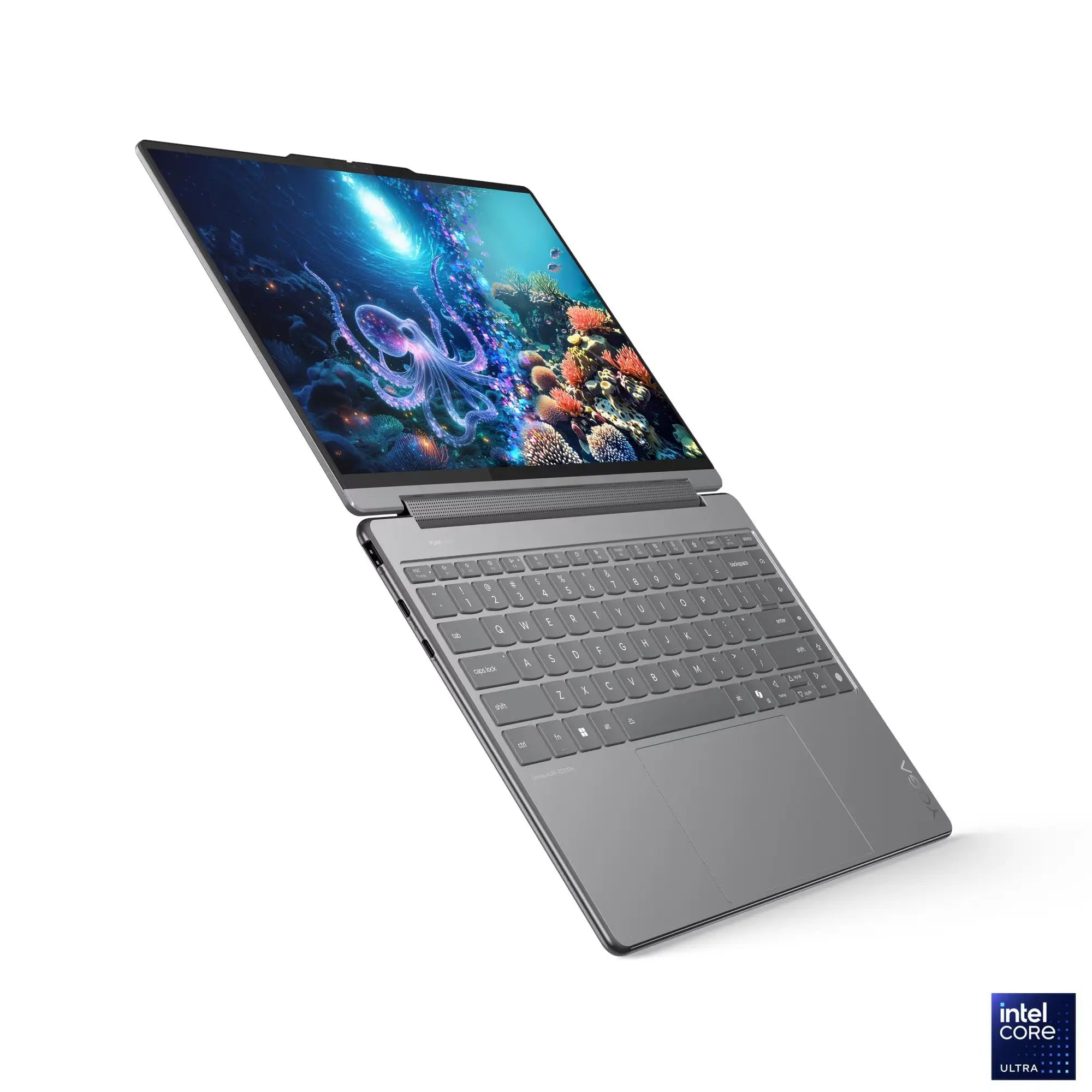 لينوفو لابتوب Yoga 9 2-in-1 14ILL10 بشاشة OLED لمس 14 بوصة 2.8K – معالج Intel Core Ultra 7 258V، رام 32 جيجا، هارد 1 تيرا، كرت شاشة Intel Arc 140V، نظام Windows 11 Home، لوحة مفاتيح بإضاءة خلفية عربي وإنجليزي، لونا جراي، ضمان سنتين + قلم