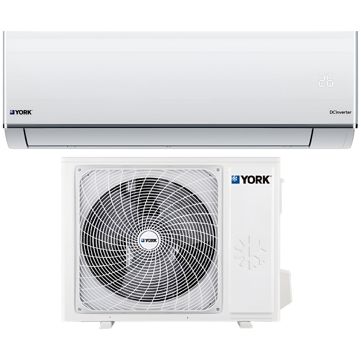 York, Inverter Split Air Conditioner, 2 Ton, 22,400 BTU, Cool Only, R410A, DC Inverter Compressor