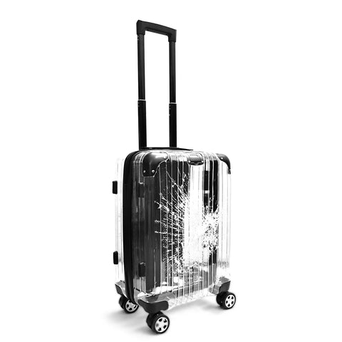 KarryOn, Clear-Cracked Transparent Polycarbonate Luggage – 20"