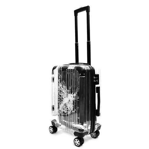 KarryOn, Clear-Cracked Transparent Polycarbonate Luggage – 20"