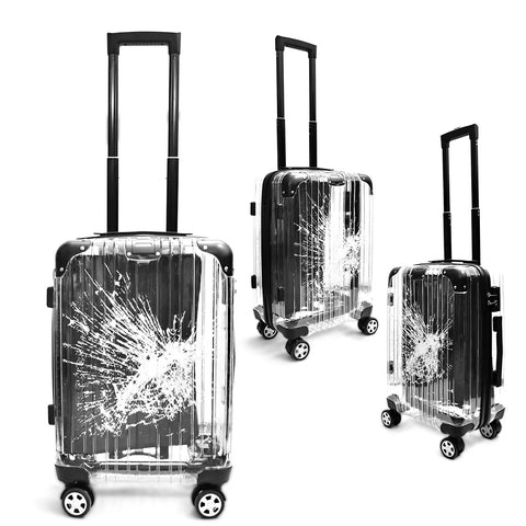 KarryOn, Clear-Cracked Transparent Polycarbonate Luggage – 20"