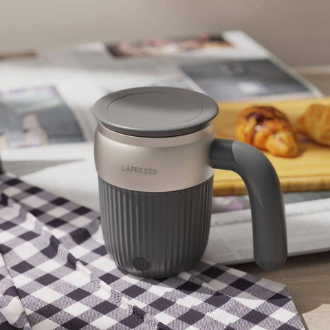 Lepresso Auto Magnetic Stirring Mug 450mL - Gray