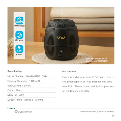 PAWA, Ateera Portable Bakhoor