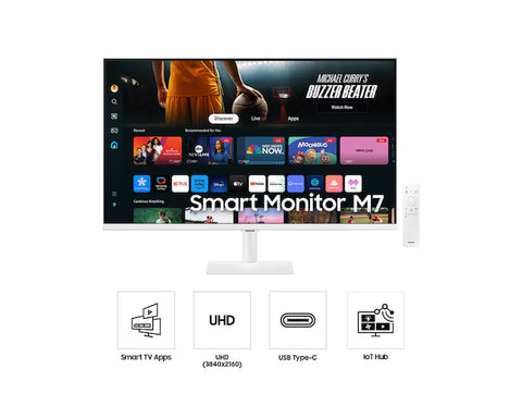 Samsung 32" Smart Monitor VA 4K UHD M70D White