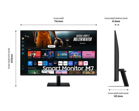 Samsung 32" Smart Monitor VA 4K UHD M70D Black
