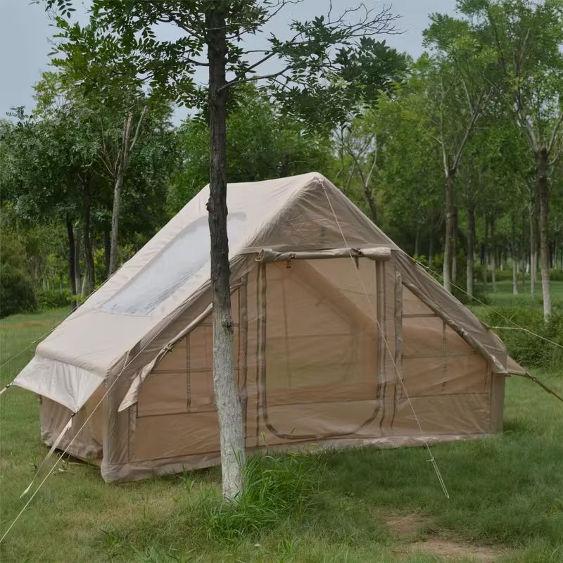Inflatable Waterproof Family Camping Tent with Manual Air Pump – 6–8 Persons