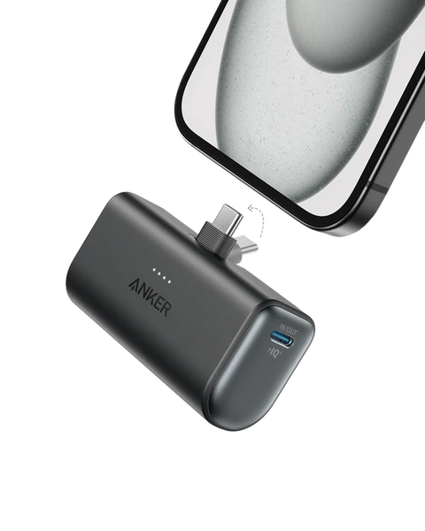 Anker Nano Power Bank 5000mAh 22.5W Built-In USB-C Connector - Black