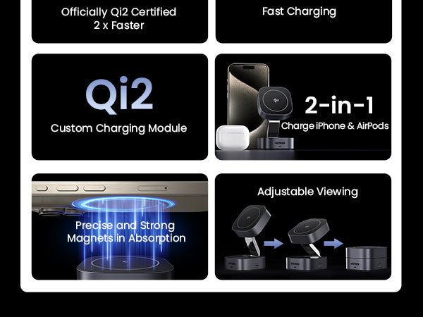 UGREEN 2-in-1 Magnetic Wireless Charger35316