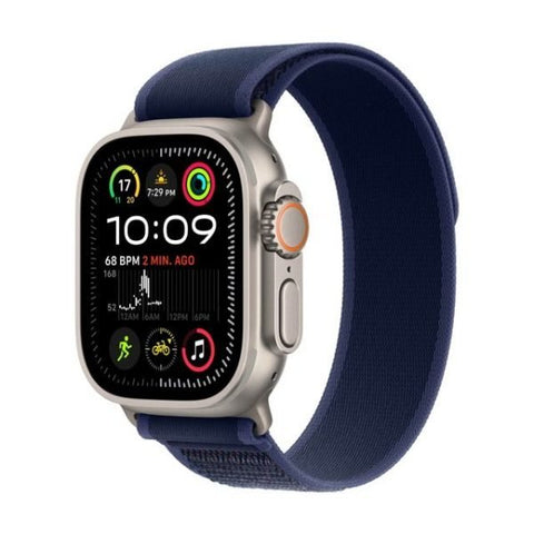 Apple Watch Ultra 2 GPS + Cellular 49mm Natural Titanium Case with Blue Trail Loop S/M
