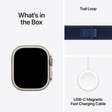 Apple Watch Ultra 2 GPS + Cellular 49mm Natural Titanium Case with Blue Trail Loop S/M