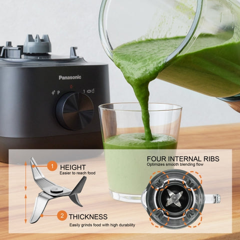 Panasonic MX-EG3351KTZ, Glass Jug Blender With Wet & Dry Mill, 1L, 400W