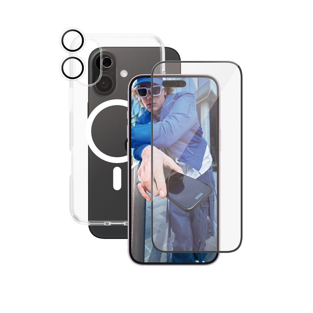 CARE by PanzerGlass® Flagship 3-in-1 Bundle iPhone 16 Plus