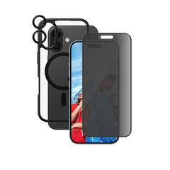 CARE by PanzerGlass® Flagship 3-in-1 Privacy Bundle iPhone 16