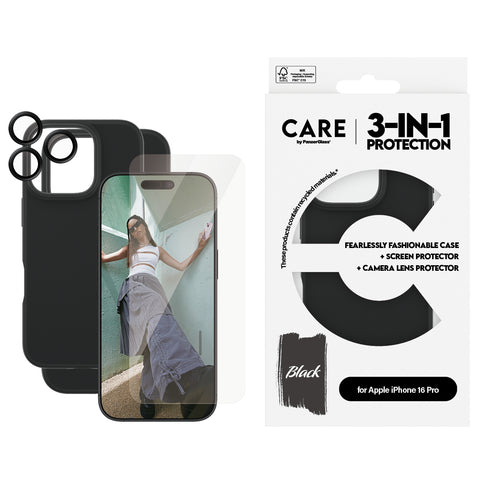 PanzerGlass® B1394+95876+95891, Fashion 3-in-1 Bundle iPhone 16 Pro