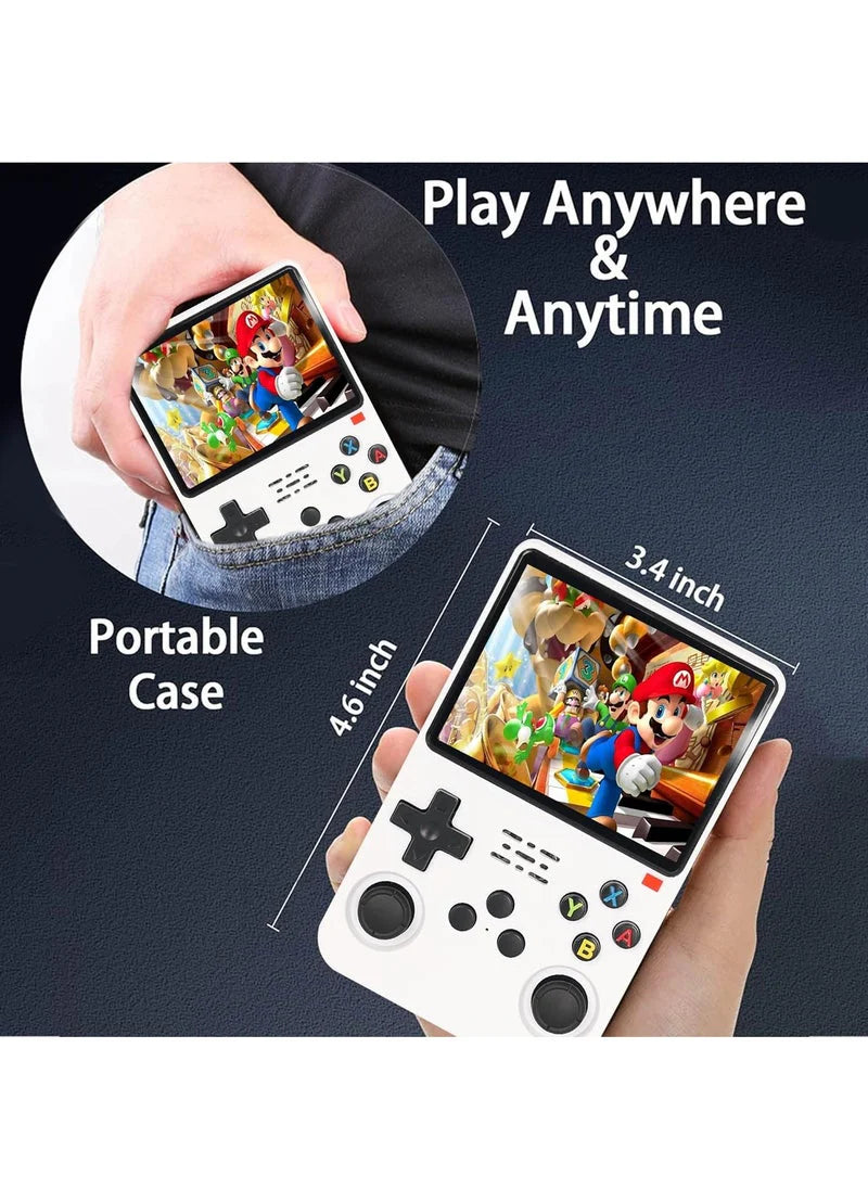 R36S Retro Handheld Video Game Console 3.5 Inch 64GB - White
