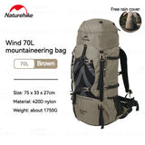 Naturehike Mountaineering Bag - Antler Brown (70+5L)