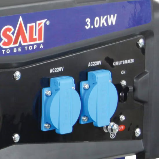 Sali 3000W Petrol Generator with 2700W Rated Output, 7HP Engine & 12L Fuel Tank