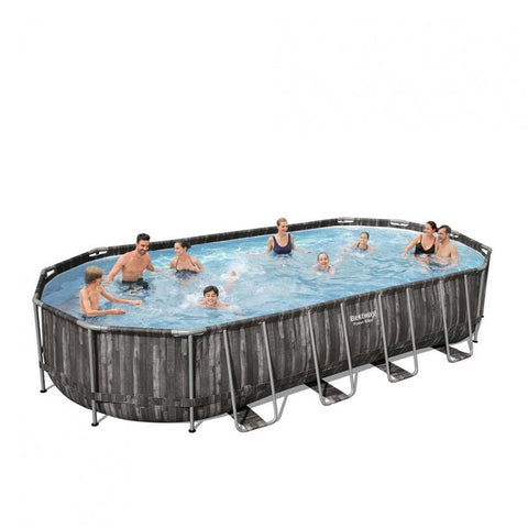 Bestway 5611T Power Steel Oval Above Ground Pool 732x366x122cm