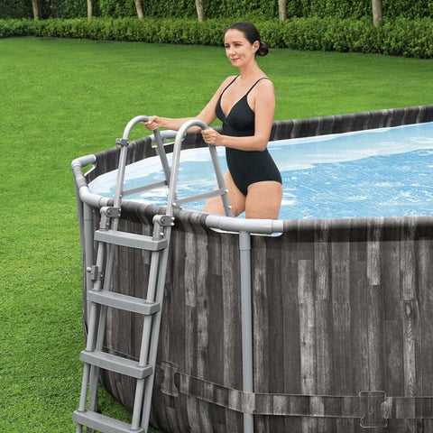 Bestway 5611T Power Steel Oval Above Ground Pool 732x366x122cm
