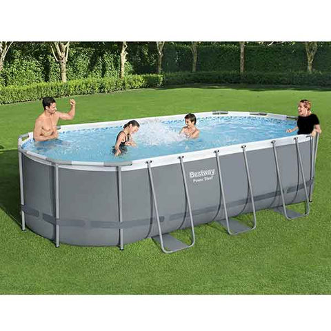 BESTWAY Power Steel Oval Pool Set, 549 x 274 x 122 cm – 56710