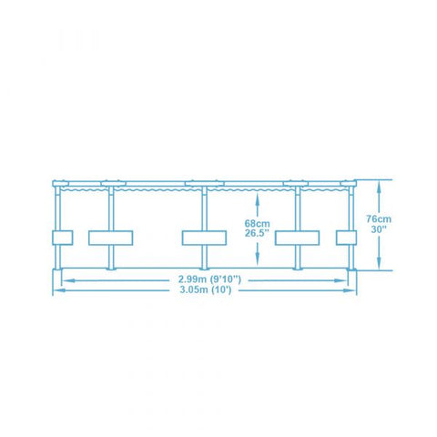 Bestway Steel Pro Max Round Frame Pool Set 3.05x76cm 56408