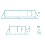 BESTWAY Steel Pro™ Rectangular Pool 4.00m x 2.11m x 0.81m – 5.700L – 56405