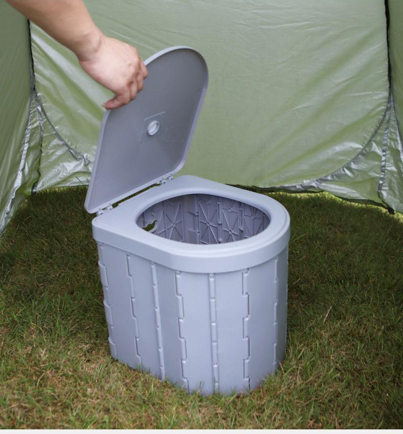 Portable Foldable Toilet Bucket & Trash Can for Outdoor & Camping