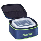 Borosil Klip-N-Store Borosilicate Glass Lunch Box with Carry Bag – 520 ml